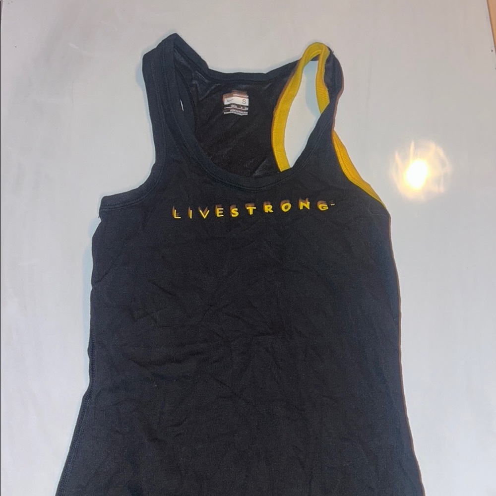Women's Black and Yellow Tank Top